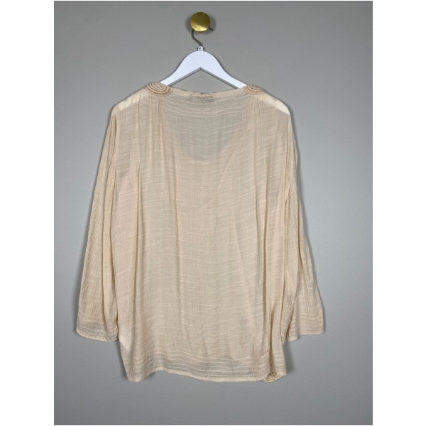 Fransa str. M <br/> lys bluse - Billede 3