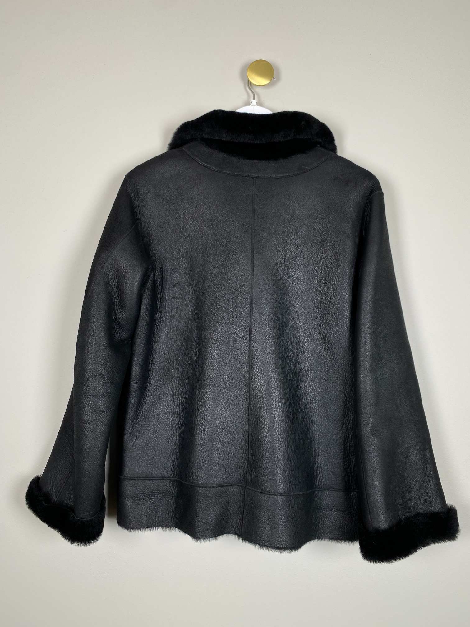 Dear Dharma str. 38 <br/> sort jakke i lammeskind - Billede 3