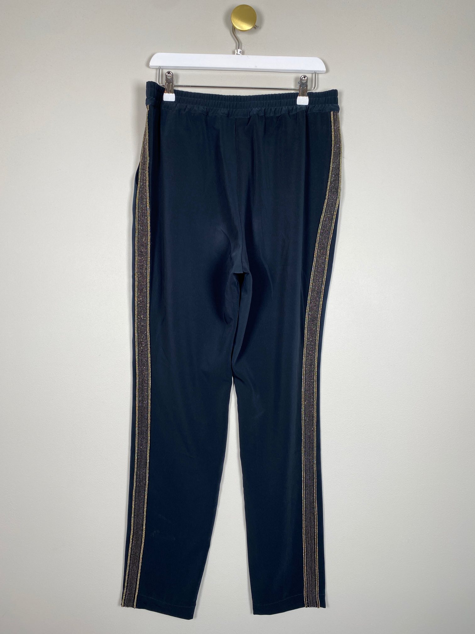 Stella Nova str 40 <br/> mørkeblå bukser med striber på siden - Billede 2