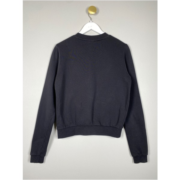 Sort sweatshirt str. S <br/b> med lynlås og lommer - Billede 3