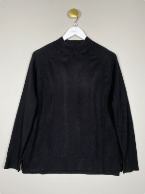 Envii str. M <br/b> sort sweater med høj krave