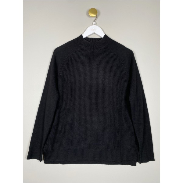 Envii str. M <br/b> sort sweater med høj krave
