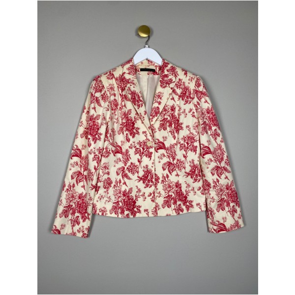 Sarazen & Silkeborg str. 40 <br/> råhvid nederdel med pink blomster - Billede 4