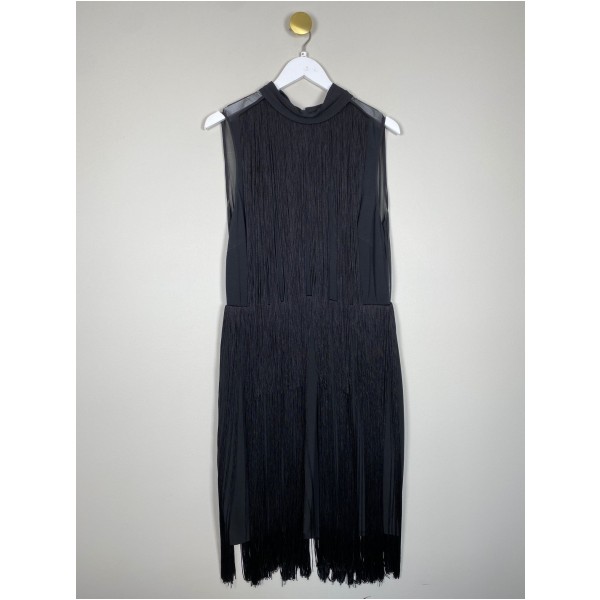 By Malene Birger str. 40 <br/> sort kjole med frynser