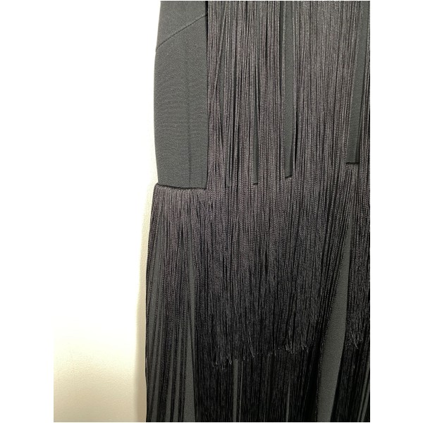 By Malene Birger str. 40 <br/> sort kjole med frynser - Billede 2