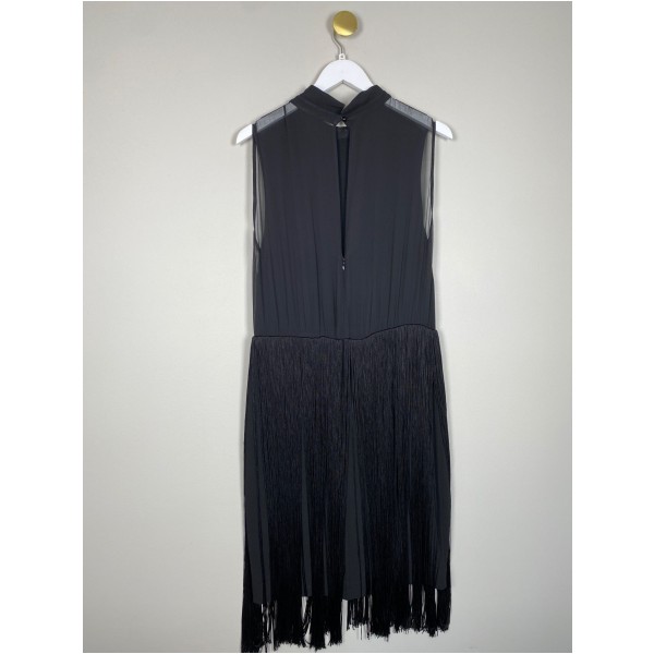 By Malene Birger str. 40 <br/> sort kjole med frynser - Billede 5