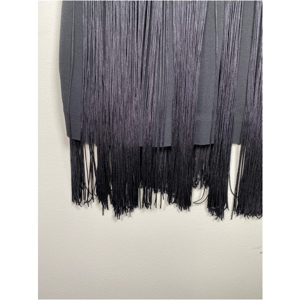 By Malene Birger str. 40 <br/> sort kjole med frynser - Billede 4