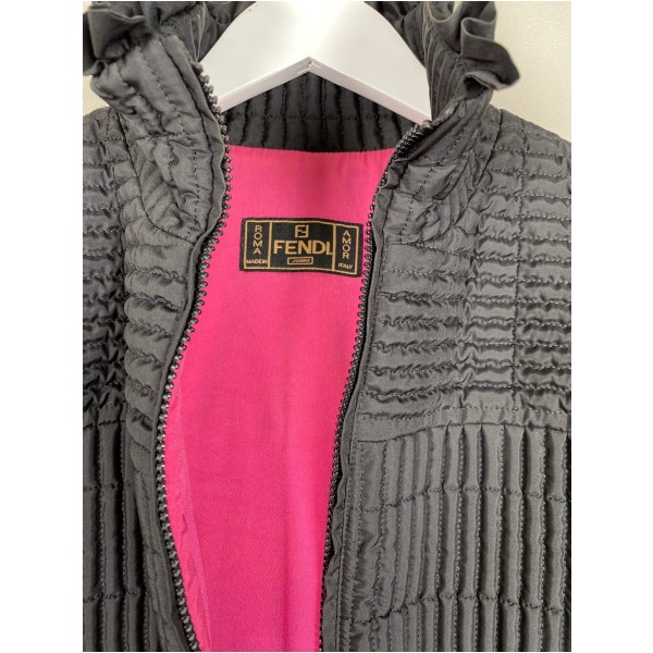 Vintage Fendi str. 38 <br/> quilted suit jakke og nederdel - Billede 2