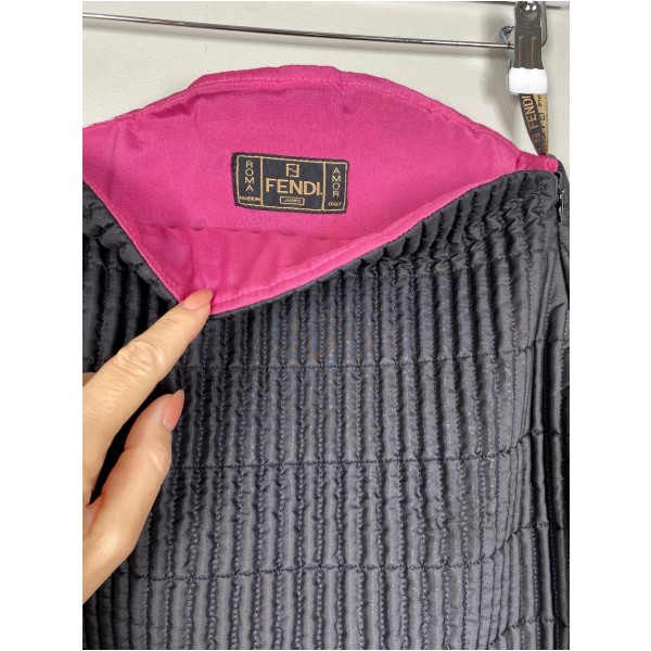 Vintage Fendi str. 38 <br/> quilted suit jakke og nederdel - Billede 7