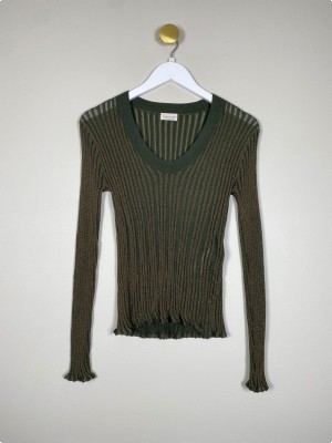 By Malene Birger str. S <br/> grøn bluse med glimmer