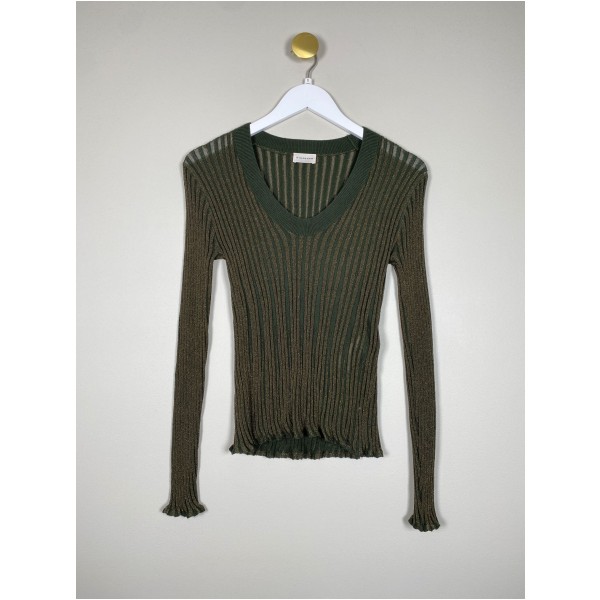 By Malene Birger str. S <br/> grøn nederdel med glimmer - Billede 4