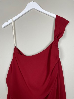 Halston str. XS/S <br/> vinrød kjole