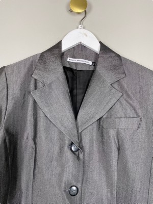 Birgitte Herskind str. 42 <br/> shiny grå blazer