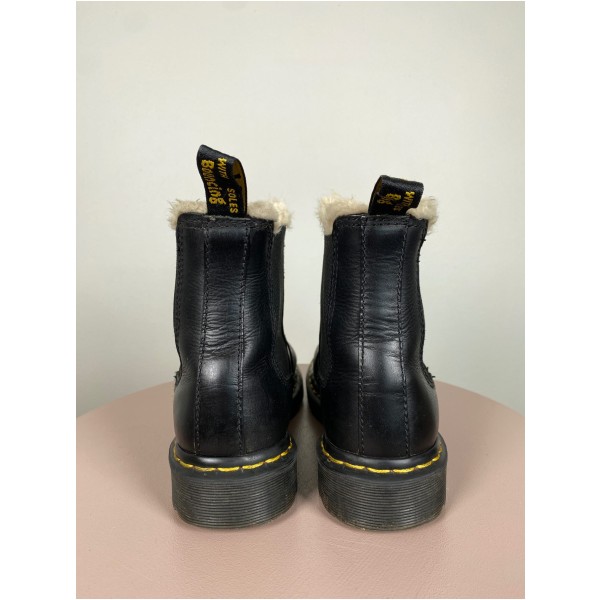 Dr. Martens str. 40 <br/> sort støvlet med foer - Billede 4