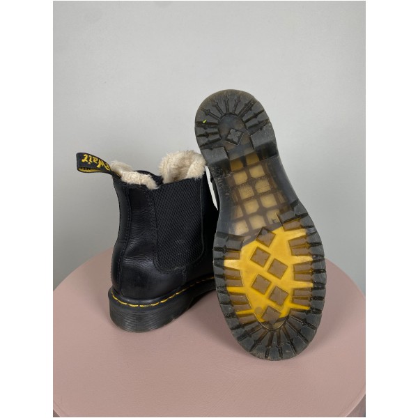 Dr. Martens str. 40 <br/> sort støvlet med foer - Billede 3