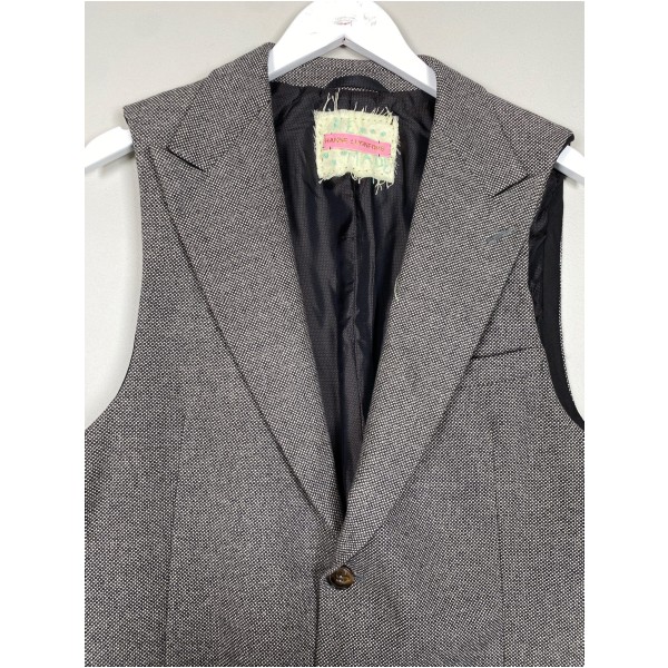 Hanne Lugnfors str. M/L <br/> grå vest, oversize - Billede 2