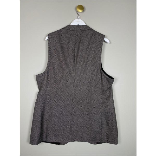 Hanne Lugnfors str. M/L <br/> grå vest, oversize - Billede 3