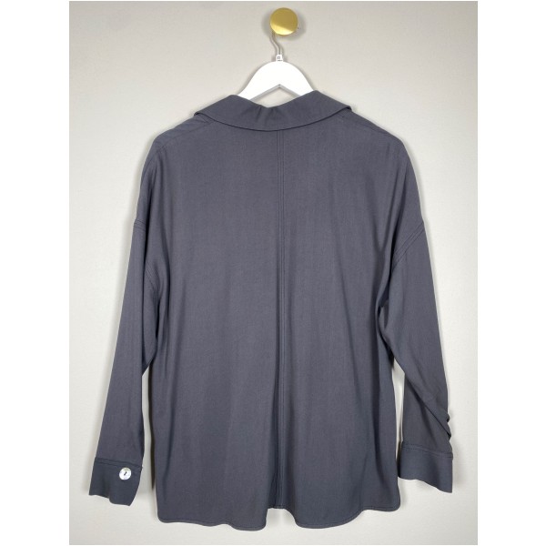 Massimo Dutti str. XS <br/>grå bluse med v-udskæring - Billede 3