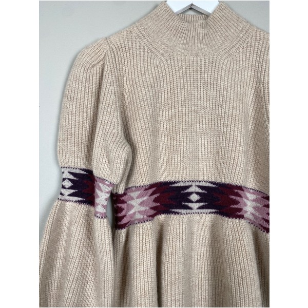 ba&sh str. S <br/> beige strik med stribe - Billede 2