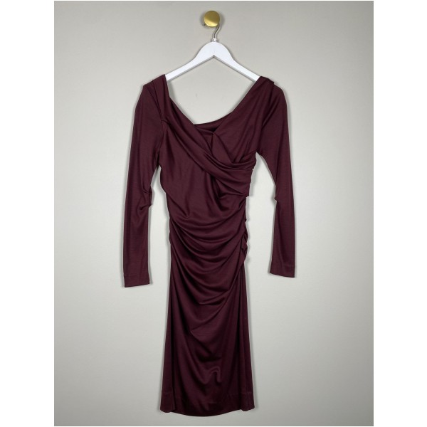 Diane von Furstenberg str. XS <br/>bordeaux kjole