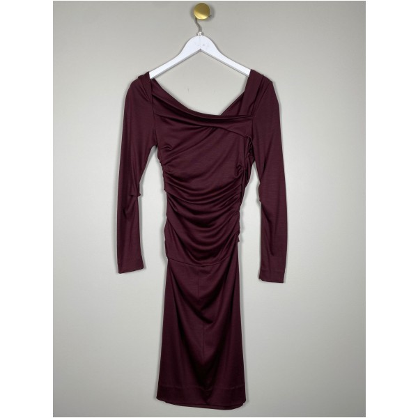 Diane von Furstenberg str. XS <br/>bordeaux kjole - Billede 3