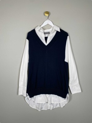 Mos Mosh str. L <br/> skjorte med navy vest