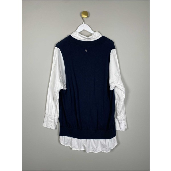 Mos Mosh str. L <br/> skjorte med navy vest - Billede 4