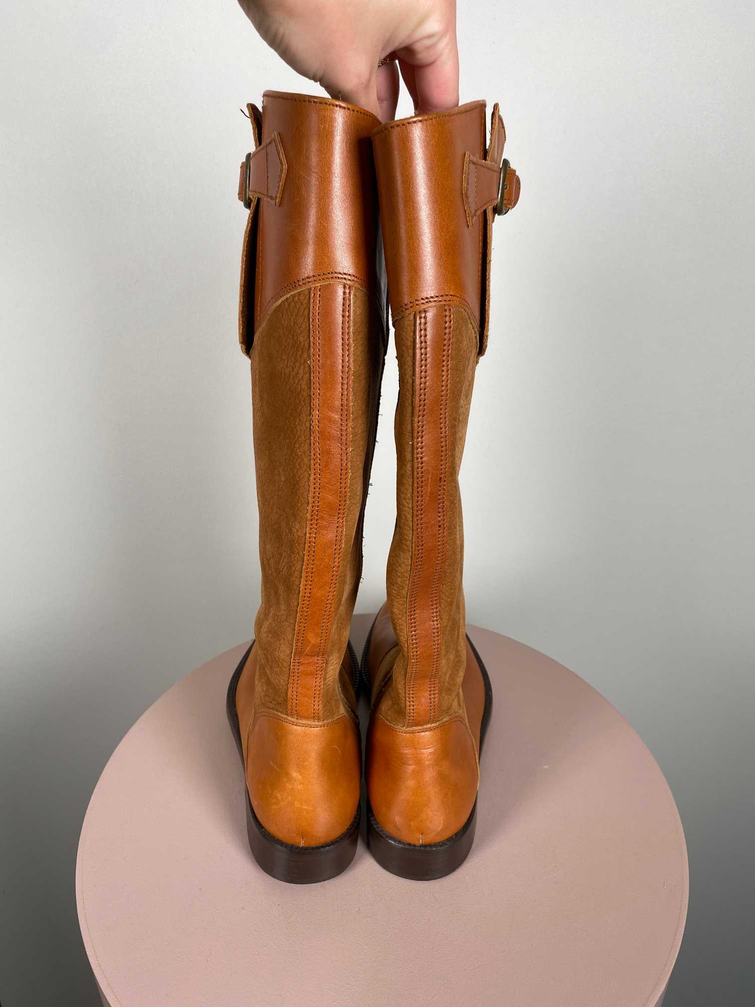 Herce str. 39 <br/> lysebrune læder støvler - Billede 4