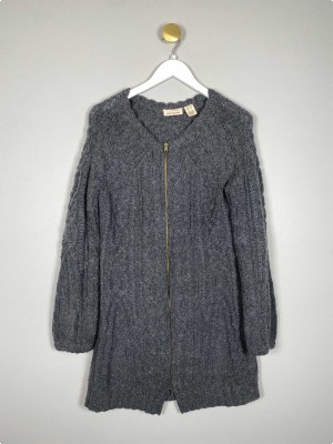 DKNY Jeans str. S <br/> grå lang cardigan