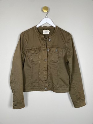 Denim Hunter str. 42 <br/> mørkegrøn denimjakke