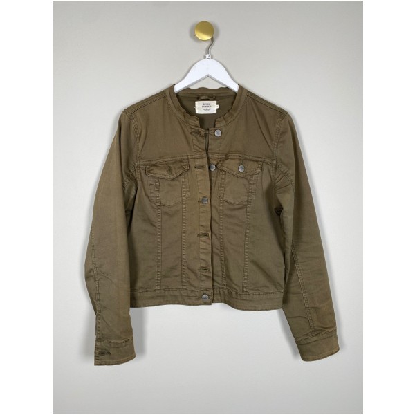 Denim Hunter str. 42 <br/> mørkegrøn denimjakke