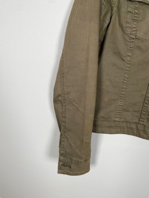 Denim Hunter str. 42 <br/> mørkegrøn denimjakke