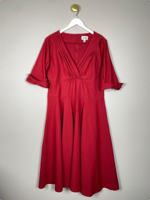 Unique Vintage str. XXL <br/> rød kjole