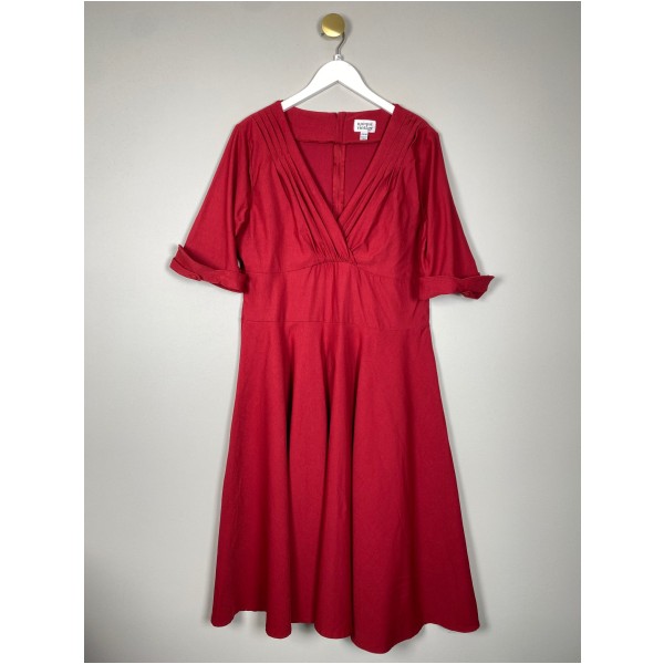 Unique Vintage str. XXL <br/> rød kjole
