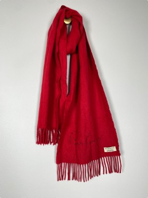 Burberry <br/> rødt cashmere tørklæde