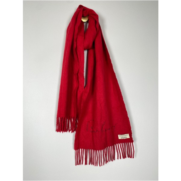 Burberry <br/> rødt cashmere tørklæde