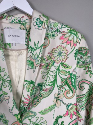 Dea Kudibal str. L <br/> grønmønstret blazer