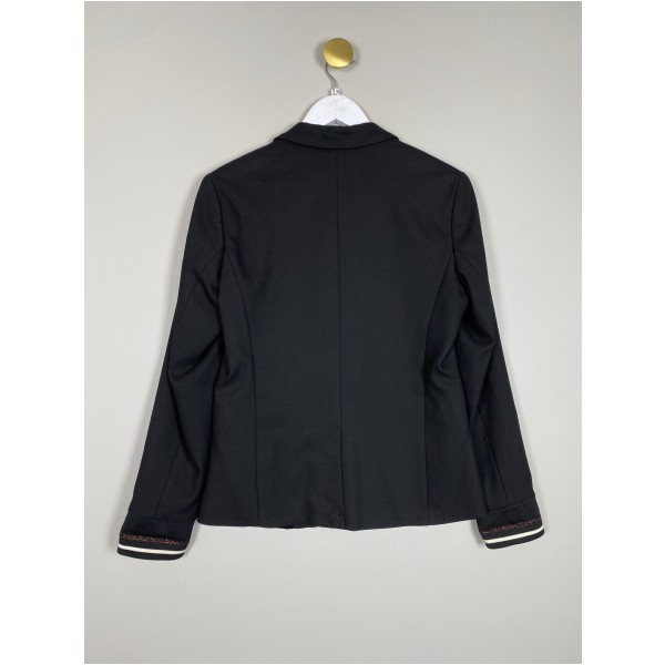 Mos Mosh str. 38 <br/> sort blazer med stribedetalje ved ærmerne - Billede 3