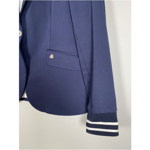 Mos Mosh str. 38 <br/> navy blazer med stribedetaljer ved ærmet - Billede 2