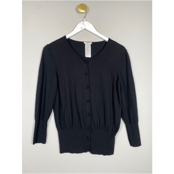 Wolford str. M <br/> sort bluse som går ind i taljen