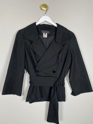 Renato Nucci str. M <br/> sort kort trench frakke