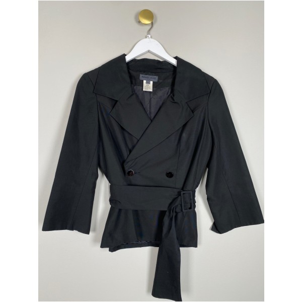 Renato Nucci str. M <br/> sort kort trench frakke