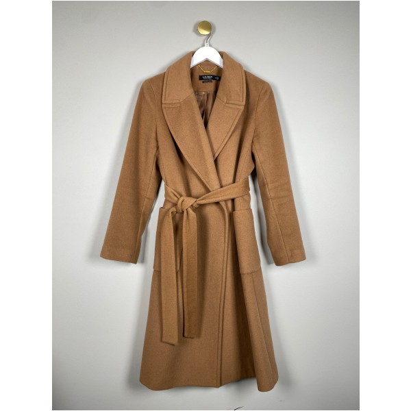 Ralph Lauren str. 38 <br/> camelfarvet uldfrakke