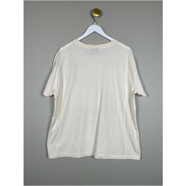 Mos Mosh str. L <br/> råhvid t-shirt med tryk - Billede 3