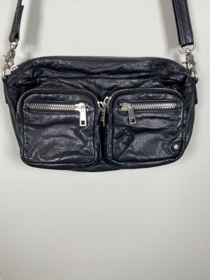 Depeche sort læder crossbody taske