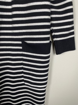 Neo noir lang stribet cardigan str. L