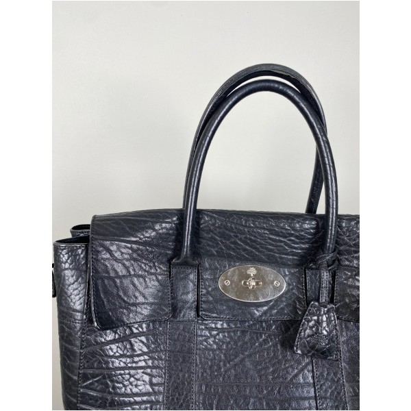 Mulberry <br/> Mulberry Bayswater sort Croco skind - Billede 2