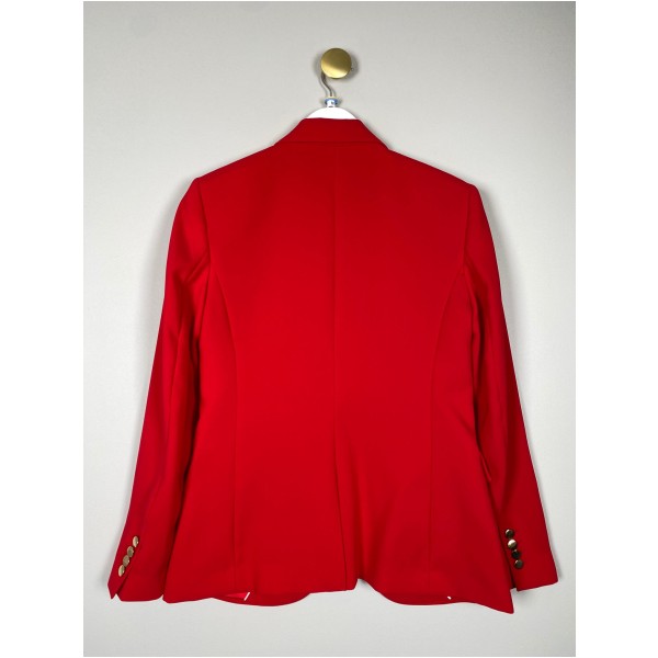 Mango str. M <br/> rød blazer med guldknapper - Billede 3