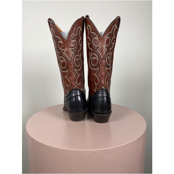 Cowboy boots str.38,5 <br/> med elegante syninger - Billede 3