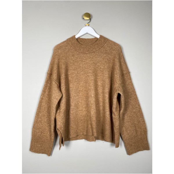 Day Birger et Mikkelsen str. XL <br/> camelfarvet strik